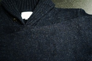 VICTIM SHAWL COLLAR KNIT NAV 新潟 compass