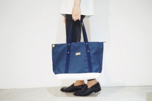 VICTIM×MASTER-PIECE : TOTE BAG マスタピース トートバック shop compass コンパス ネイビー ホワイト コラボ アイテム 新潟 古町 南浜通り