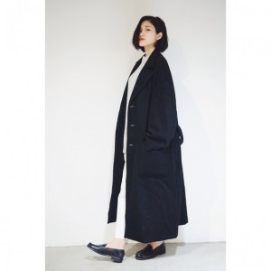 VICTIM　:　LOOSE COAT compass style コンパス 新潟 古町   モデル ヨシノ 秋冬 メンズ レディース スタイル コーディネート コーデ ロングコート