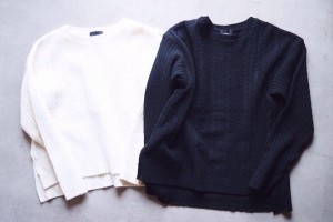 super Nova  Cable＆Rib Sleeve Knit 新作入荷 ホワイト ブラック shop compass コンパス 新潟 BLOG ブログ